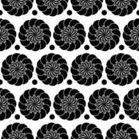 Seamless Pattern Mandala Background to print in black color. Round design element isolated on white. abstract circle flowers texture for print, fabric, textile, wallpaper. vector