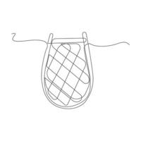 Simple hand-drawn kulo continuous line art. vector