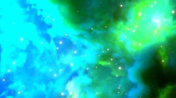 Cyan and Green Beautiful Nebula Background Vj Loop I 4K video