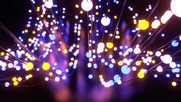 Light Blue and Orange Beautiful Neon Dynamic Background Vj Loop I 4K video