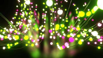 Light Green and Pink Beautiful Neon Dynamic Background Vj Loop I 4K video