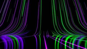 Purple and Green Neon Lines Abstract Background Vj Loop I 4K video