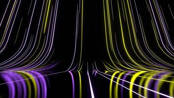 Yellow and Light Purple Neon Lines Abstract Background Vj Loop I 4K video
