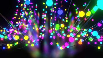 Multicolor Beautiful Neon Dynamic Background Vj Loop I 4K video