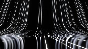 White Neon Lines Abstract Background Vj Loop I 4K video