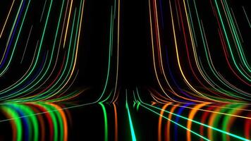 Multicolor Neon Lines Abstract Background Vj Loop I 4K video