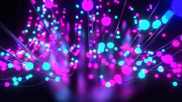 Cyan and Pink Beautiful Neon Dynamic Background Vj Loop I 4K video