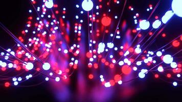 Blue and Red Beautiful Neon Dynamic Background Vj Loop I 4K video