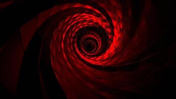 Red Spectacular Spiral Sci-Fi Tunnel Background Vj Loop I 4K video