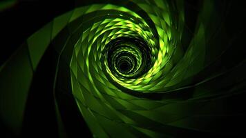 Light Green Spectacular Spiral Sci-Fi Tunnel Background Vj Loop I 4K video