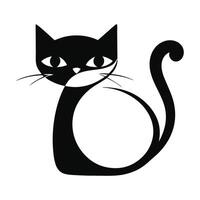 Minimalistic Abstract Cat Illustration vector