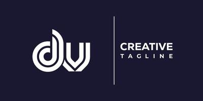 dv abstract minimalist letters Logo Monogram. vector