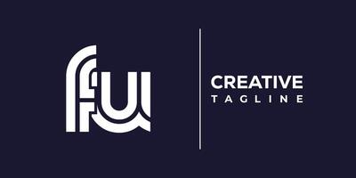 fu abstract minimalist letters Logo Monogram. vector
