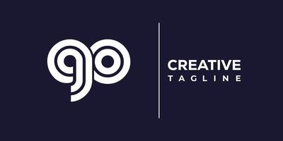 go abstract minimalist letters Logo Monogram. vector