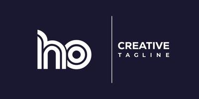 ho abstract minimalist letters Logo Monogram. vector