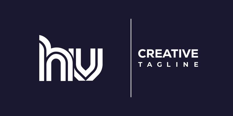 hv abstract minimalist letters Logo Monogram.