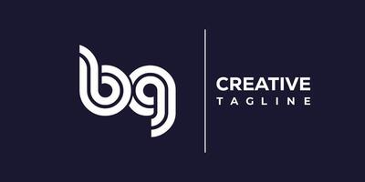 bg abstract minimalist letters Logo Monogram. vector