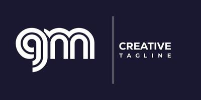 gm abstract minimalist letters Logo Monogram. vector