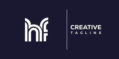 hf abstract minimalist letters Logo Monogram. vector
