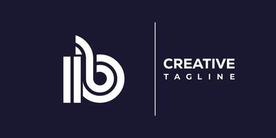 ib abstract minimalist letters Logo Monogram. vector