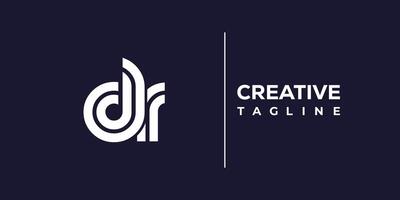 dr abstract minimalist letters Logo Monogram. vector