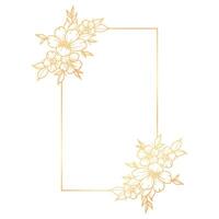 A flower border with a square frame vector