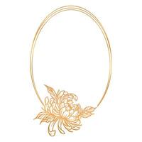 A flower in a circle frame vector