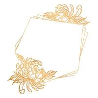 A flower frame with a white background vector
