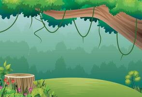 Nature landscape background with tree vector