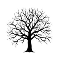 Abstract Tree Silhouette Minimalist Branch Design for Wild and Organic Art vector