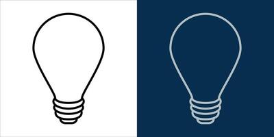 Outline Light bulb icon . Symbol of an incandescent light bulb. Sign of idea and innovation. Creative energy and inspiration. Editable Stroke. vector