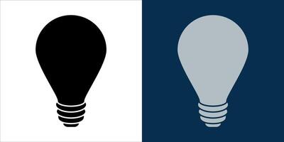 Light bulb icon silhouette. Symbol of an incandescent light bulb. Sign of idea and innovation. Creative energy and inspiration. vector