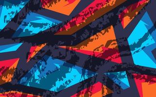 Geometric Abstract Backgrounds Design. Composition of simple geometric shapes on a blue background vector