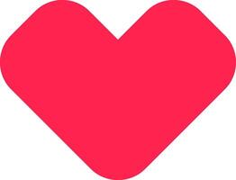 Simple red heart shape representing love, affection, and romance, ideal for Valentine's Day or any occasion celebrating love and relationships, isolated on white background vector