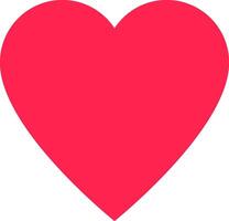 Bright red heart shape symbolizing love and romance, radiating affection and passion, perfect for Valentine's Day and expressing deep emotions in relationships and connections vector