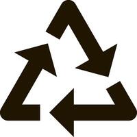 Universal recycling symbol featuring three arrows in a continuous loop, illustrating the transformation of waste into reusable resources and promoting eco conscious practices vector