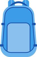 Backpack standing upright, showcasing its design and features, ideal for various activities like school, travel, hiking, or everyday use, emphasizing portability and storage vector