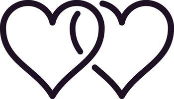 Two intertwined hearts creating a beautiful symbol of love, connection, and togetherness, ideal for celebrating Valentine's Day or any romantic occasion filled with passion vector