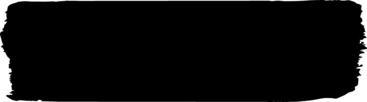 Wide black brush stroke creating a textured banner with visible brushstrokes and a solid color, suitable for backgrounds, overlays, and design elements vector