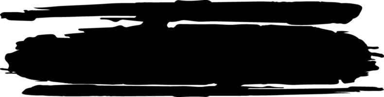 Wide black brush stroke creating a textured banner effect, ideal for adding a bold and artistic touch to designs on a clean white background vector