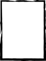 Hand drawn black grunge border creates a striking frame on a clean white background, offering a versatile design element with a raw and artistic feel vector