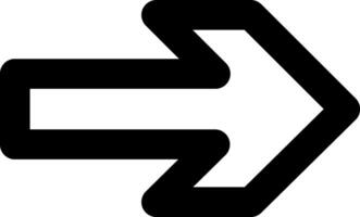 Simple black arrow pointing to the right with rounded corners, ideal for indicating direction, navigation, or progress in various design projects vector