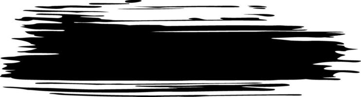 Wide black brush stroke with a textured, uneven edge creates a bold banner effect against a clean white background, adding a touch of raw artistic expression vector