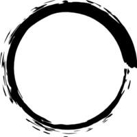 Imperfect black circle featuring a grunge texture frames a white background, creating a dynamic and bold design element that captures attention with its edgy, minimalist style vector