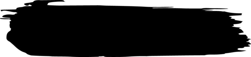 Wide black paint brush stroke creating a textured banner shape, offering a striking element for backgrounds, artistic projects, and modern designs with a bold, abstract appeal vector