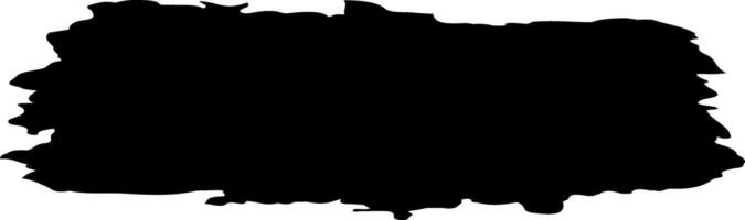 Wide black brush stroke creating a textured banner shape, ideal for adding a grunge or artistic touch to designs, presentations, or creative projects vector