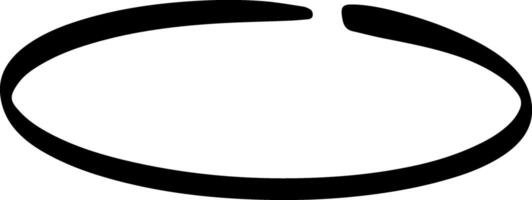 Simple, imperfect oval shape indicating an empty area, perfect for highlighting texts, logos, or creating visual focus in various design projects vector