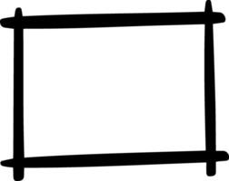 Black rectangular frame featuring rounded corners and thick strokes, creating a bold, simple border perfect for emphasizing text or images in various design projects vector