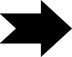 Simple black arrow pointing to the right featuring a jagged edge, ideal for indicating direction or progress in various graphic design projects vector