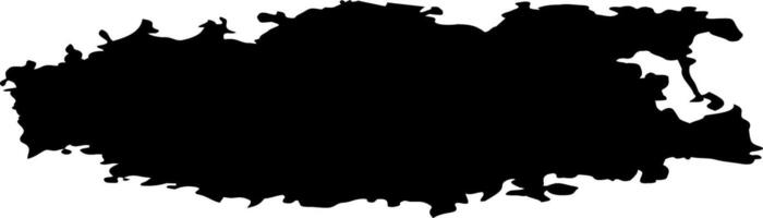 Wide black paint stroke isolated on white background forming an artistic and abstract banner design element, perfect for adding a touch of creativity to any project vector